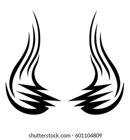 Tattoo tribal vector designs sketch. Simple logo. Designer isolated element for ideas decorating the body of women, men and girls arm, leg and other body parts. Abstract illustration.
