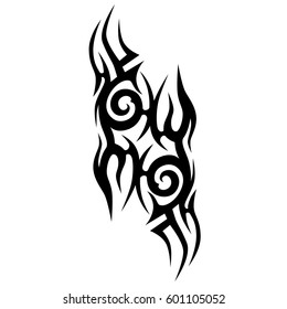 Tattoo tribal vector designs sketch. Simple logo. Designer isolated element for ideas decorating the body of women, men and girls arm, leg and other body parts. Abstract illustration.