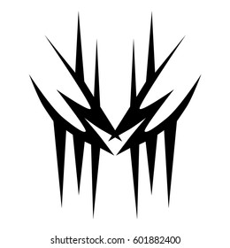 Tattoo tribal vector designs sketch. Simple logo. Designer isolated element for ideas decorating the body of women, men and girls arm, leg and other body parts. Abstract illustration.