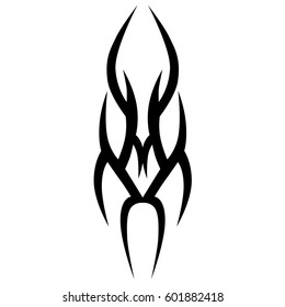 Tattoo tribal vector designs sketch. Simple logo. Designer isolated element for ideas decorating the body of women, men and girls arm, leg and other body parts. Abstract illustration.