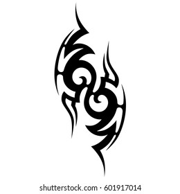 Tattoo tribal vector designs sketch. Simple logo. Designer isolated element for ideas decorating the body of women, men and girls arm, leg and other body parts. Abstract illustration.