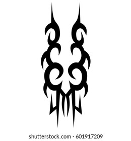 Tattoo tribal vector designs sketch. Simple logo. Designer isolated element for ideas decorating the body of women, men and girls arm, leg and other body parts. Abstract illustration.