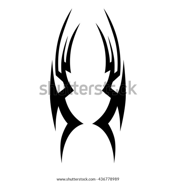 Tattoo
tribal vector designs sketch. Simple logo. Designer isolated
element for ideas decorating the body of women, men and girls arm,
leg and other body parts on white
background.