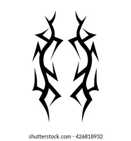 Tattoo tribal vector designs. Tribal tattoos.  Art tribal tattoo. Vector sketch of a tattoo.  Idea for design.