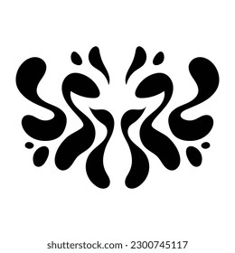 Tattoo tribal vector illustration. Inkblot tattoo shape