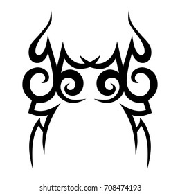 Tattoo tribal vector isolated design. Simple logo. Individual designer isolated element for decorating the body of women, men and girls arm, leg and other body parts. Abstract illustration.
