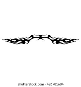 Tattoo tribal vector. Simple logo. Individual designer isolated element for decorating the body of women and girls waist, back and stomach and other body parts. Abstract illustration.