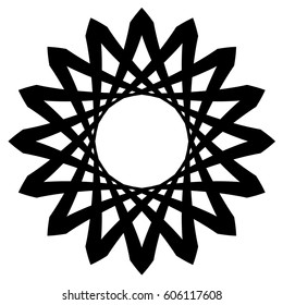 Tattoo tribal vector sketch circle designs. Simple logo. Designer isolated element for ideas decorating the body of women, men and girls arm, leg and other body parts. Abstract illustration.