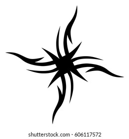 Tattoo tribal vector sketch cross designs. Simple logo. Designer isolated element for ideas decorating the body of women, men and girls arm, leg and other body parts. Abstract illustration.