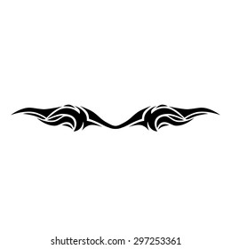 Tattoo tribal vector waist design. Single logo. Individual designer isolated element for decorating the body of women and girls lower back, back and stomach and other body parts. Abstract illustration