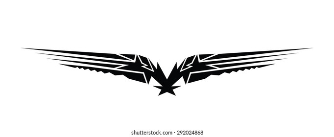 Tattoo tribal vector waistline design. Single logo. Individual designer isolated element for decorating the body of women and girls waist, back and stomach and other body parts. Abstract illustration.