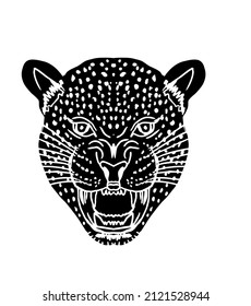 tattoo tribal wild cats  leopard spirit graphic design vector art