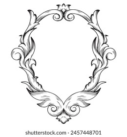 diseño de tatuaje y camiseta en blanco y negro dibujado a mano grabado ornamento marco