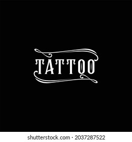 tattoo typography. vintage and simple. can be used as a logo.