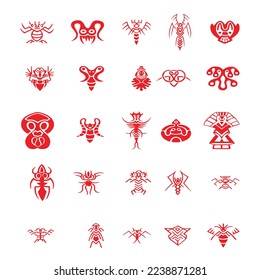 Tattoo vector clip art. Drawing on the body. Art, element. set ornaments tribal perfect for your tattoo designs
