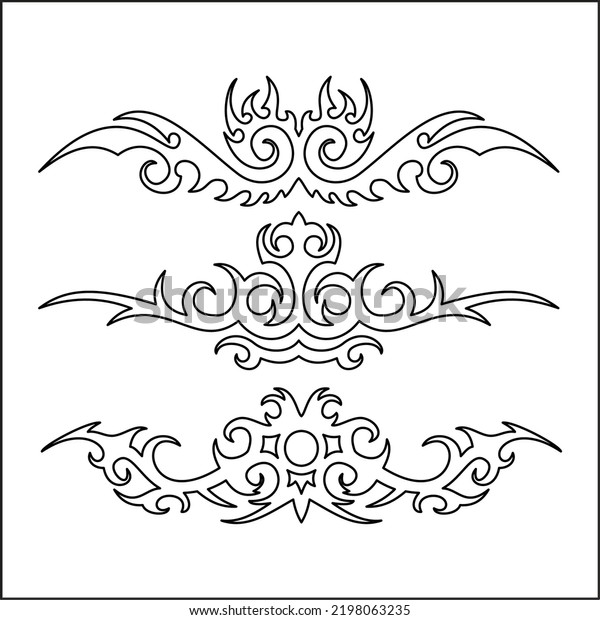 Tattoo vector\
clip art. Drawing on the body. Art, element.Abstract arrows,\
ribbons and other elements in hand drawn style for concept design.\
Doodle illustration.Vector tribal\
tattoos