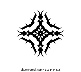 Tattoo vector designs sketch. Simple logo. Designer isolated element for ideas decorating the body of women, men and girls arm, leg and other body parts. Abstract illustration.