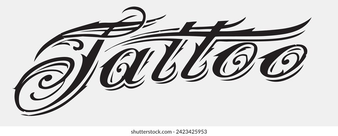 tattoo vector illustration for logo. stock image