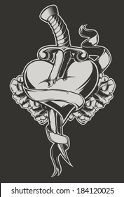 Tattoo winged Heart