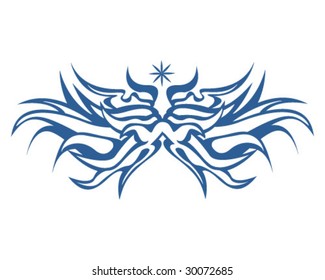 Tattoo Wings - Vector Illustration