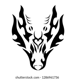 Tattoo Wolf Face Icon Design Vector Stock Vector Royalty Free 1286961736