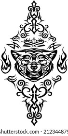 Tattoo Wolf head 