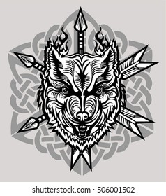 Tattoo Wolf head 