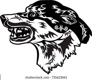 Tattoo Wolf head 