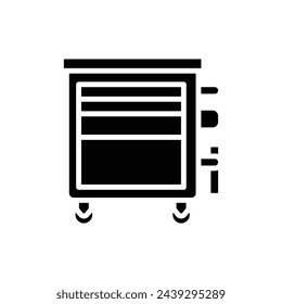 Tattoo Workstation Filled Icon Vector Illustration
