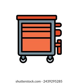Tattoo Workstation Icon Vector Illustration