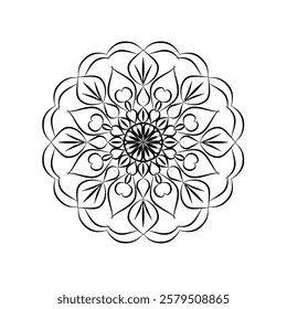 Tattoo-Inspired Mandala Coloring Page - A Beautiful, Detailed Design for Creative Relaxation and Mindful Expression