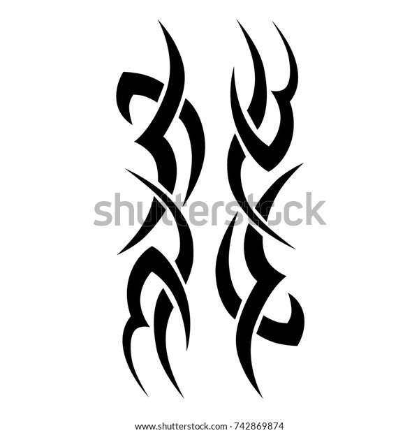 Tattoos Art Ideas Swirl Tribal Designs Stock Vector (Royalty Free ...