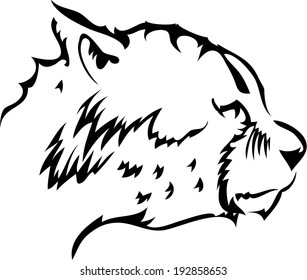 Tattoos - Design Cheetah. Vector