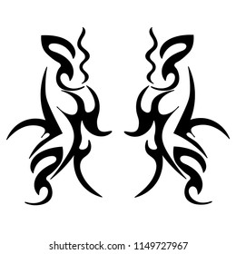 tattoos ideas face designs tribal tattoo pattern vector illustration