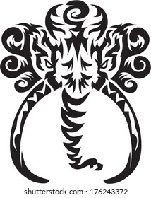 Tattoos mammoth vector.