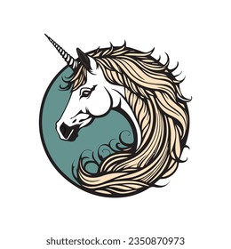 Se puede usar una ilustración de un vector de caballos de unicornio al estilo de tatuajes para proyectos de marca, marketing, diseño, educación y arte. Es visualmente impactante y captura la esencia de esta criatura mítica