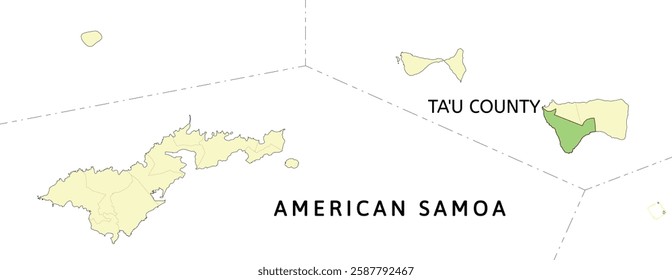 Ta'u County location on American Samoa state map