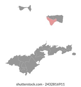 Tau County map, administrative division of American Samoa. Vector illustration.