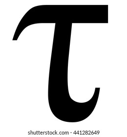 Tau greek letter , Tau symbol vector illustration