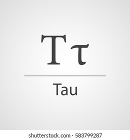 Tau latin letter vector icon