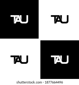 tau letter original monogram logo design