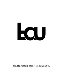 tau typography letter monogram logo design