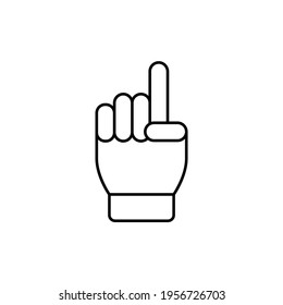 Tauhid hand icon, Ramadhan icon in flat black line style, isolated on white background 