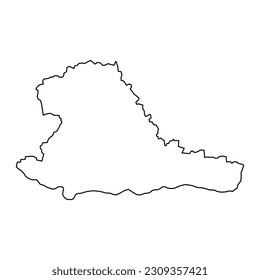 Mapa del condado de Taurage, división administrativa de Lituania. Ilustración vectorial.
