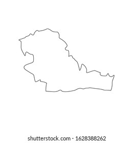 Taurages region map in Lithuania