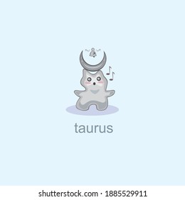Taurus. Astrological horoscope. Stock vector illustration of zodiac sign.