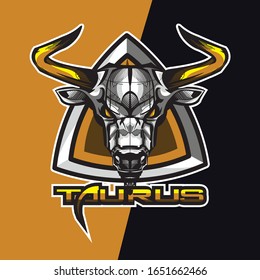 taurus, bull, buffalo esport gaming mascot logo