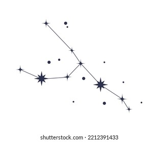 icono aislado astrológico de la constelación de taurus