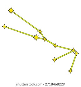 Ilustración de constelación de Tauro dibujado a mano Vector aislado