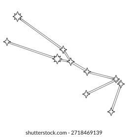 Taurus constellation illustration hand drawn outline vector